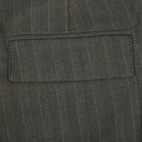 Old Navy Trouser Pants Wide Leg Grey Pinstripe Mid Rise Stretch 10 x 33‎ - Picture 11 of 12